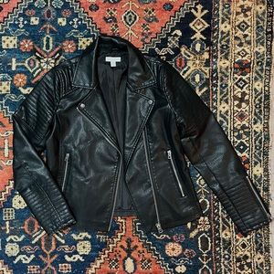 Topshop Black Leather Jacket